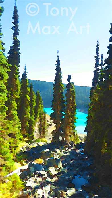 "Garibaldi Approach" – fine art paintings of B. C. by printmaker Tony Max