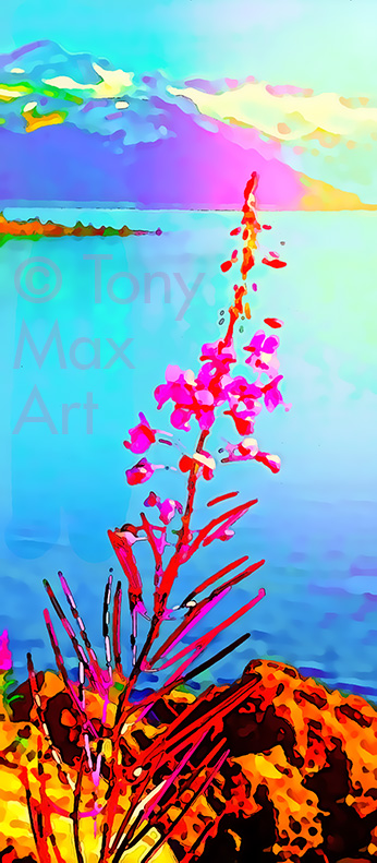 Garibaldi Lake Fireweed – fine art of western Canada by artist Tony Max