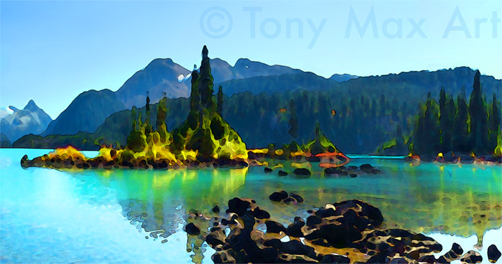 Garibaldi – September Island – British Columbia art by artist Tony Max