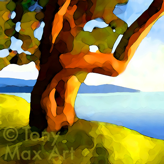 "Giant Arbutus" – arbutus trees fine art by artist Tony Max