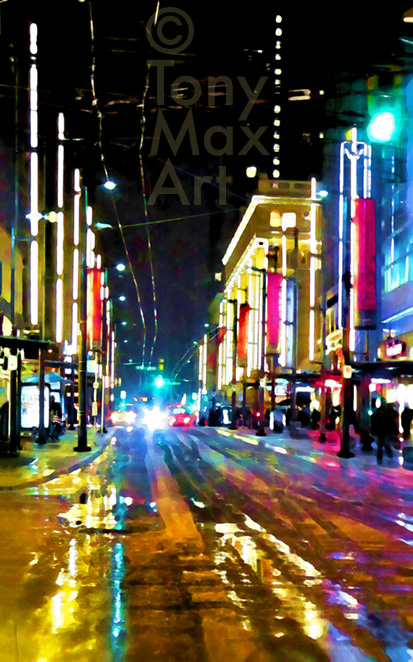 Granville Near Georgia at Night (Vertical) by Tony Max