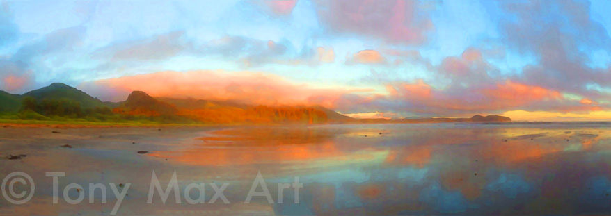 Hobuck Beach (Left) - art prints by artist Tony Max