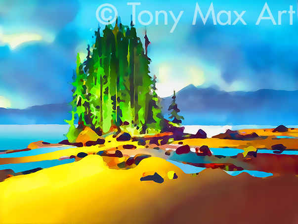 "Howe Sound – Variable Wether" – B. C. coastal art prints by Canadian landscape painter Tony Max