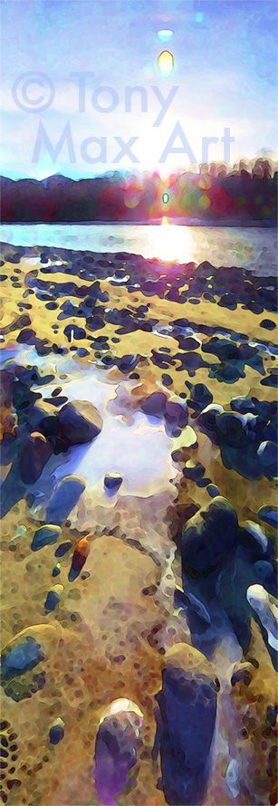 Ice by the Shore - Canadian landscape visual art prints by artist Tony Max