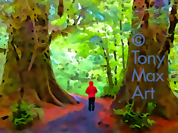 "In the Forest of Giants" – Pacific Northwest paintings by Tony Max