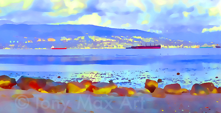 "Jericho Evening – Horizontal"  – Vancouver art by Tony Max