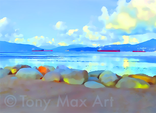 "Jericho Evening – Left"– Vancouver art by painter Tony Max