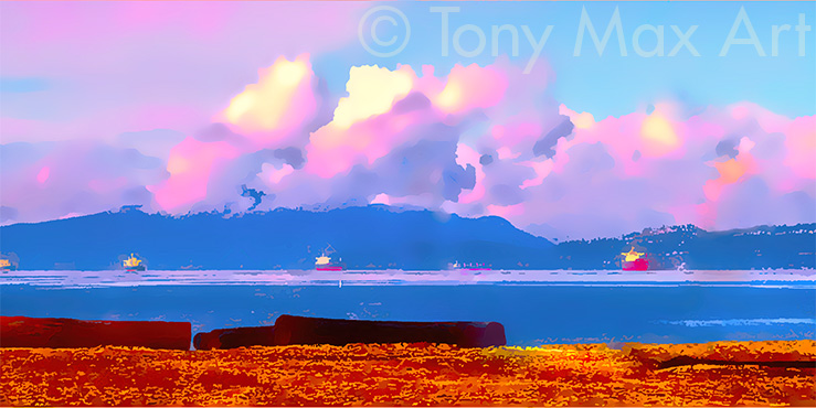 "Jericho Sundown – Panorama" – Vancouver art by Tony Max