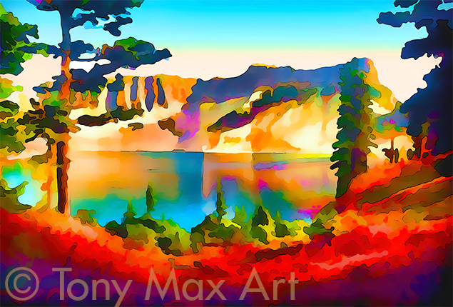 "Lake Anne Vista" – Mount Baker art  by artist Tony Max