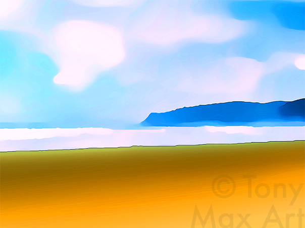 "Long Beach Expanse – Close-up Horizontal" – art of British Columbia by painter Tony Max 