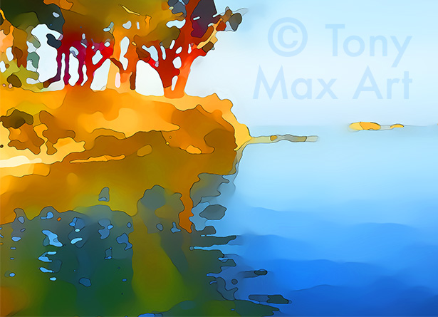 "Morning Beach – Close-up Simple" – British Columbia coastal art by artist Tony Max