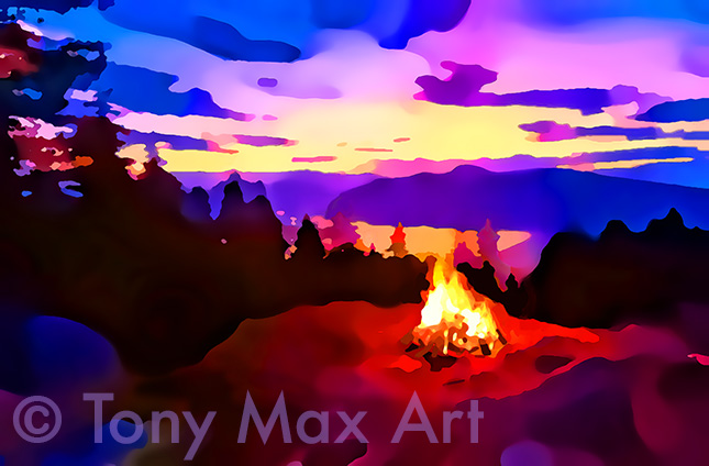 "Mountain 101" – contemporary landscape art by painter artist Tony Max