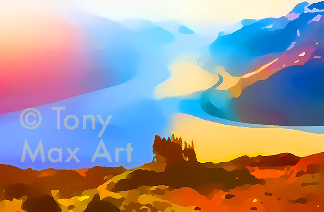 "Mountain 102" – contemporary landscape paintings by painter artist Tony Max