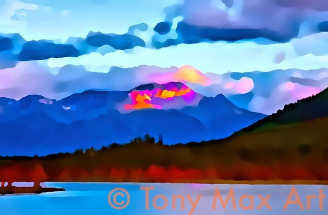 Mountain 107" – Canadian landscape paintings by artist Tony Max