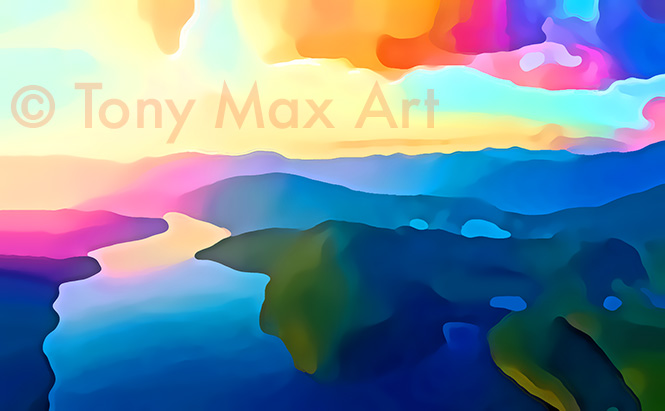 "Mountain 111" -  contemporary Canadian nature art by Tony Max