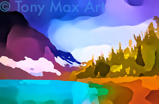 Mountain 112" – Canadian landscape paintings by artist Tony Max