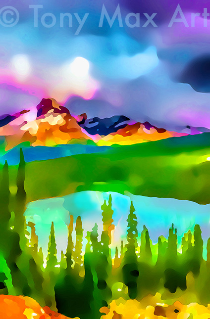 Mountain 11" – contemporary landscape paintings by artist Tony Max
