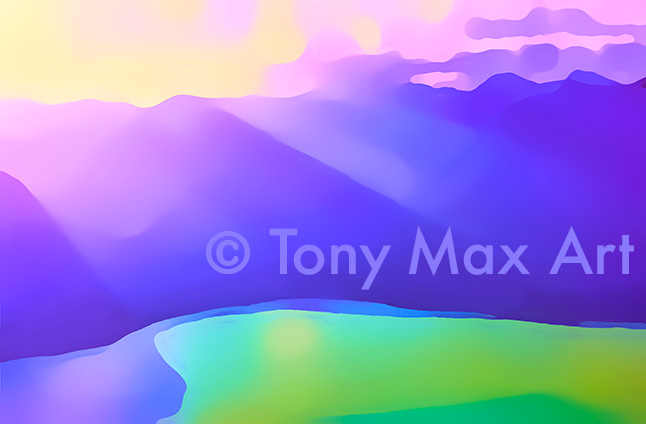 "Mountain 116" – contemporary landscape art by artist Tony Max