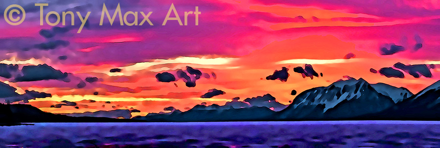 "Mountain Grandeur 155" – landscape art prints by fine artist Tony Max