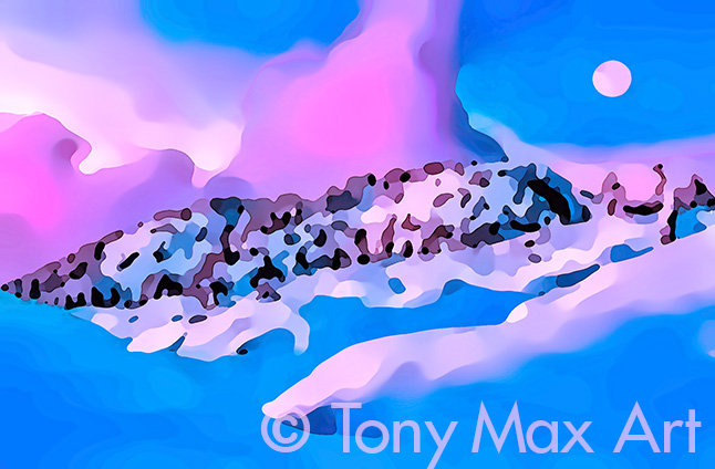 "Mountain 158" – contemporary mountain art by Tony Max – B. C.'s best artist painter