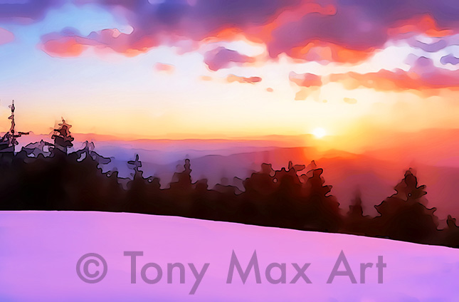 "Mountain 169" – contemporary landscape artist Tony Max