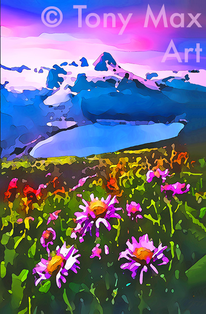 "Mountain 174" – contemporary landscape artist Tony Max
