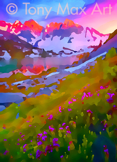 "Mountain-181-Vertical" – British Columbia mountain art by Tony Mac