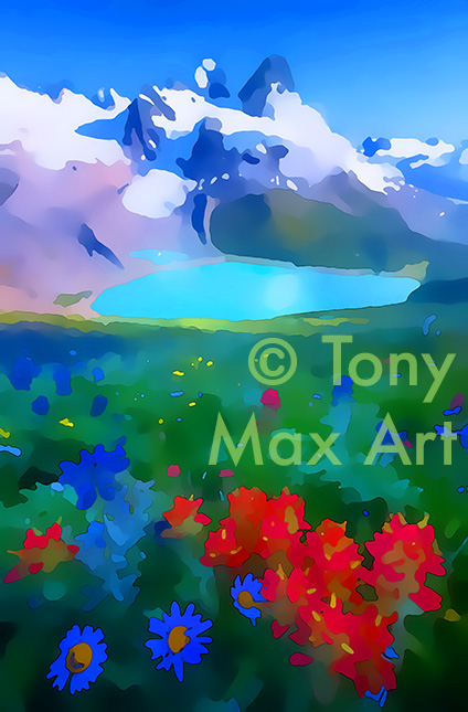 "Mountain 185" – contemporary Canadian  landscape artist Tony Max