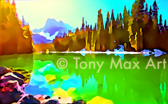 "Mountain 198" -  contemporary Canadian nature art by Tony Max