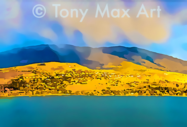 "Mountain 215" - Vernon and Kalamalka Lake &ndash; BC paintings by artist Tony Max