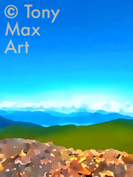 "Mountain 220 &ndash; Vertical" &ndash; British Columbia mountain art &ndash; B. C.'s best painter