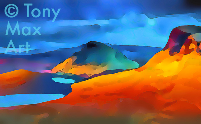 "Mountain 230" -  contemporary Canadian landscape art by Tony Max
