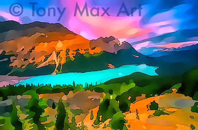 "Mountain 236" &ndash;  Alberta landscape paintings by artist Tony Ma9