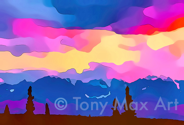 "Mountain 88" - B. C. art by artist Tony Max