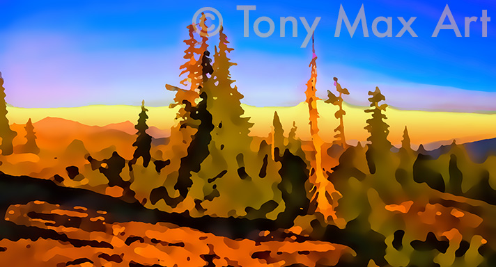 "Mountain 96" - British Columbia art by Tony Max artist