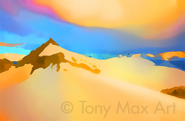 "Mountain Grandeur 12" - Canadian alpine paintings by artist Tony Max