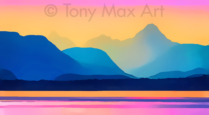 "Mountain Grandeur 15" – British Columbia paintings by artist Tony Max