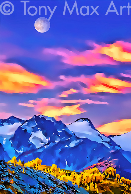 "Mountain-Grandeur29" – British Columbia mountain art by Tony Mac