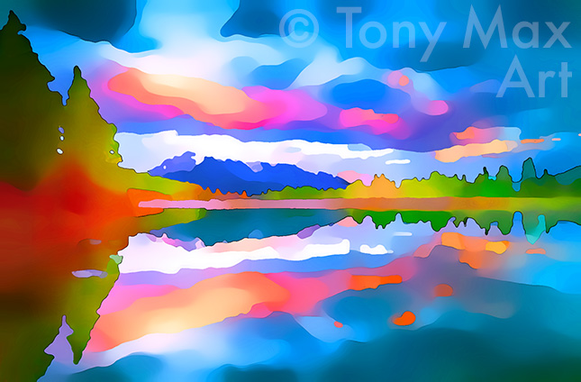 "Mountain Grandeur 33" -  British Columbia landscape paintings by artist Tony Max