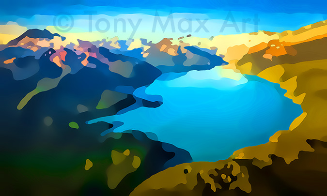 "Mountain Grandeur 46" - Canadian mountain art by visual artist Tony Max