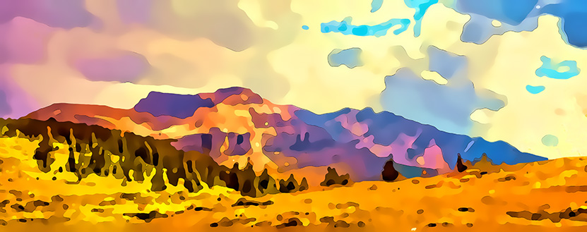 "Mountain Grandeur 60" – Canadian landscape paintings by painter Tony Max