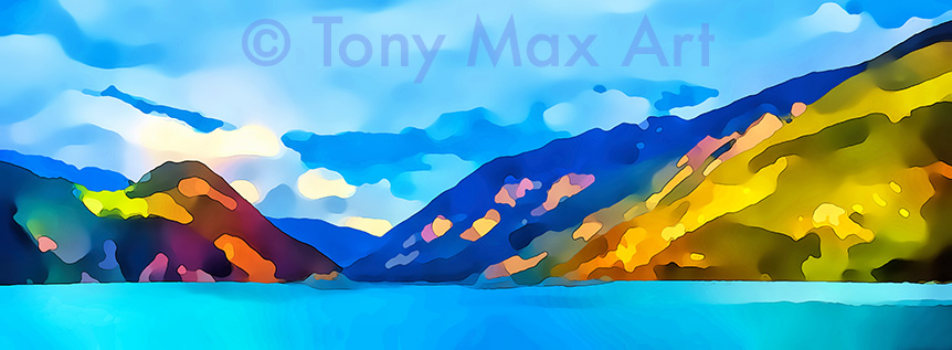 "Mountain Grandeur 65 – Very Panorama" -  British Columbia art prints by Tony Max artist