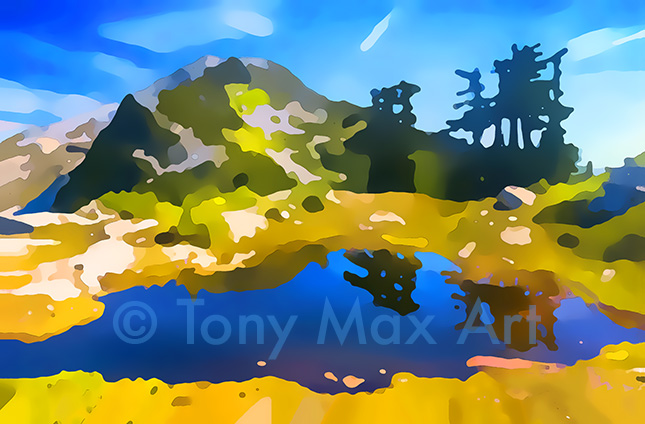 "Mountain Grandeur 69" -  British Columbia landscape paintings by artist Tony Max