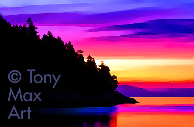 "Mountain Grandeur 7 – Horizontal" - Canadian mountainm art by artist Tony Max