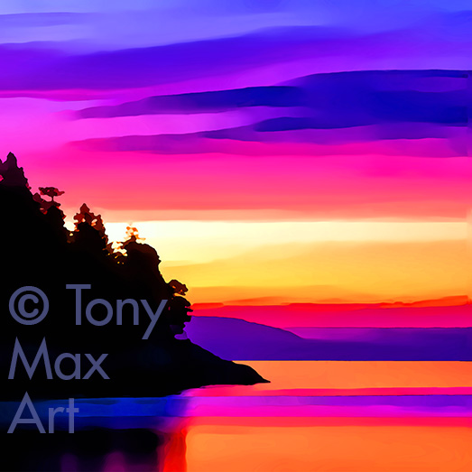 "Mountain Grandeur 7 – Square" – British Columbia art by painter Tony Max