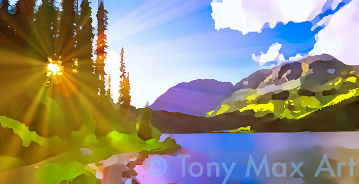 "Mountain Grandeur 70" – British Columbia art by artist Tony Max