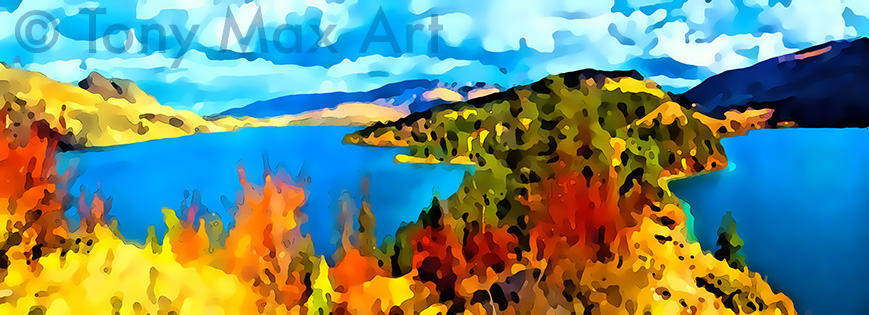 "Mountain Grandeur 73" – Okanagan art by artist Tony Max