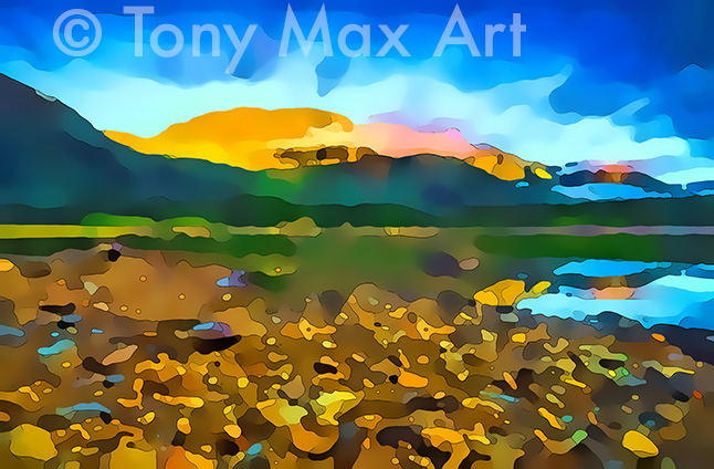 "Mountain Grandeur 79" – Tony Max B. C. landscape art