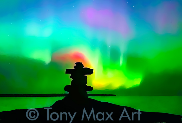 "Northern Lights 9 &ndash; Horizontal" &ndash;  Northern Lights art by Tony Max