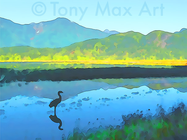 "PItt Ecological Reserve – Horizontal" – B. C. Fraser Valley art by artist Tony Max
